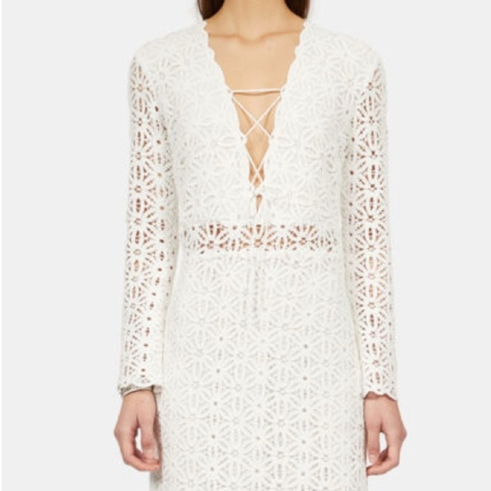 The Kooples White Long Sleeve Dress